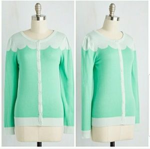 ModCloth mint toned cardigan Pinup